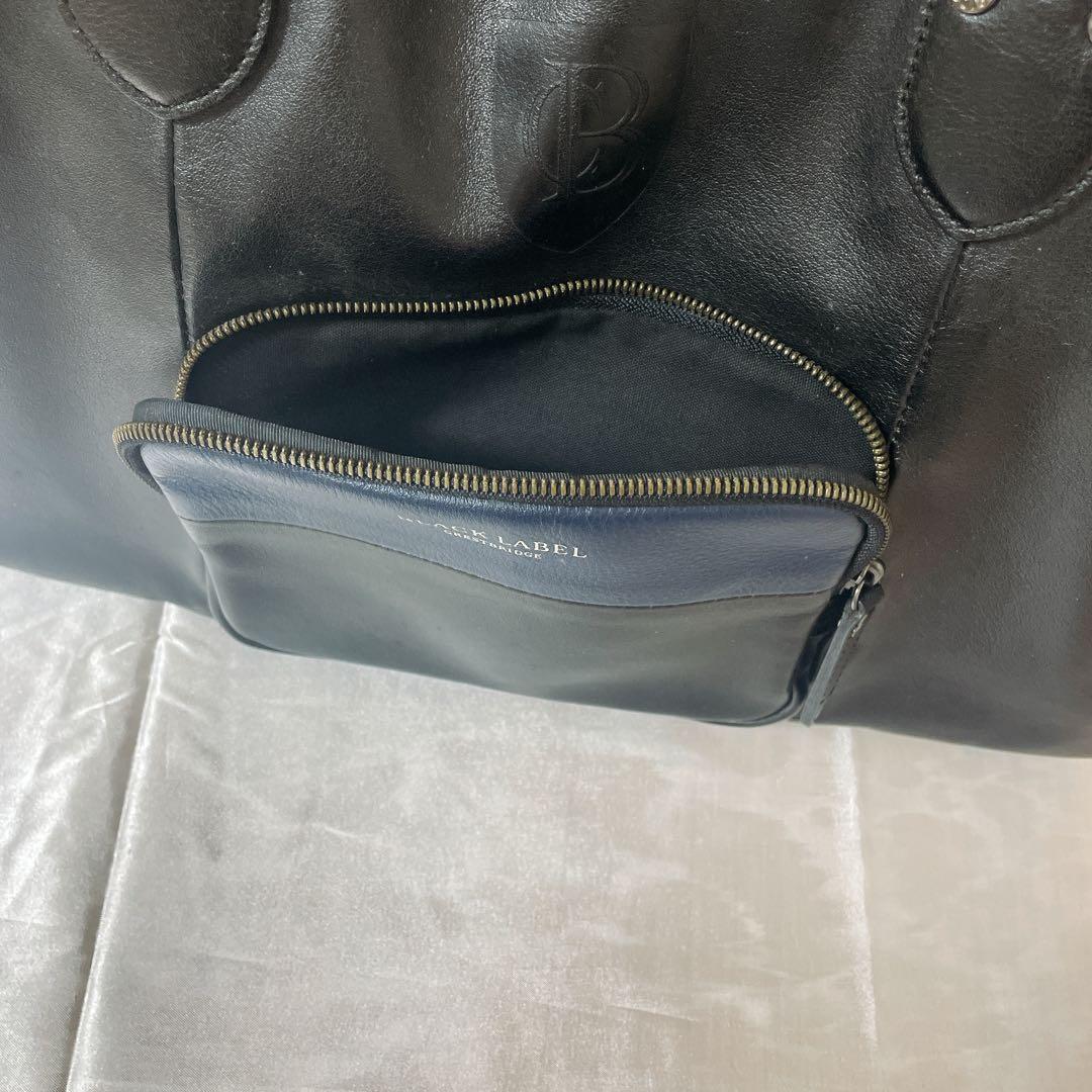 極美品✨BURBERRY バーバリーブラックレーベル　ボストンバック　レザー