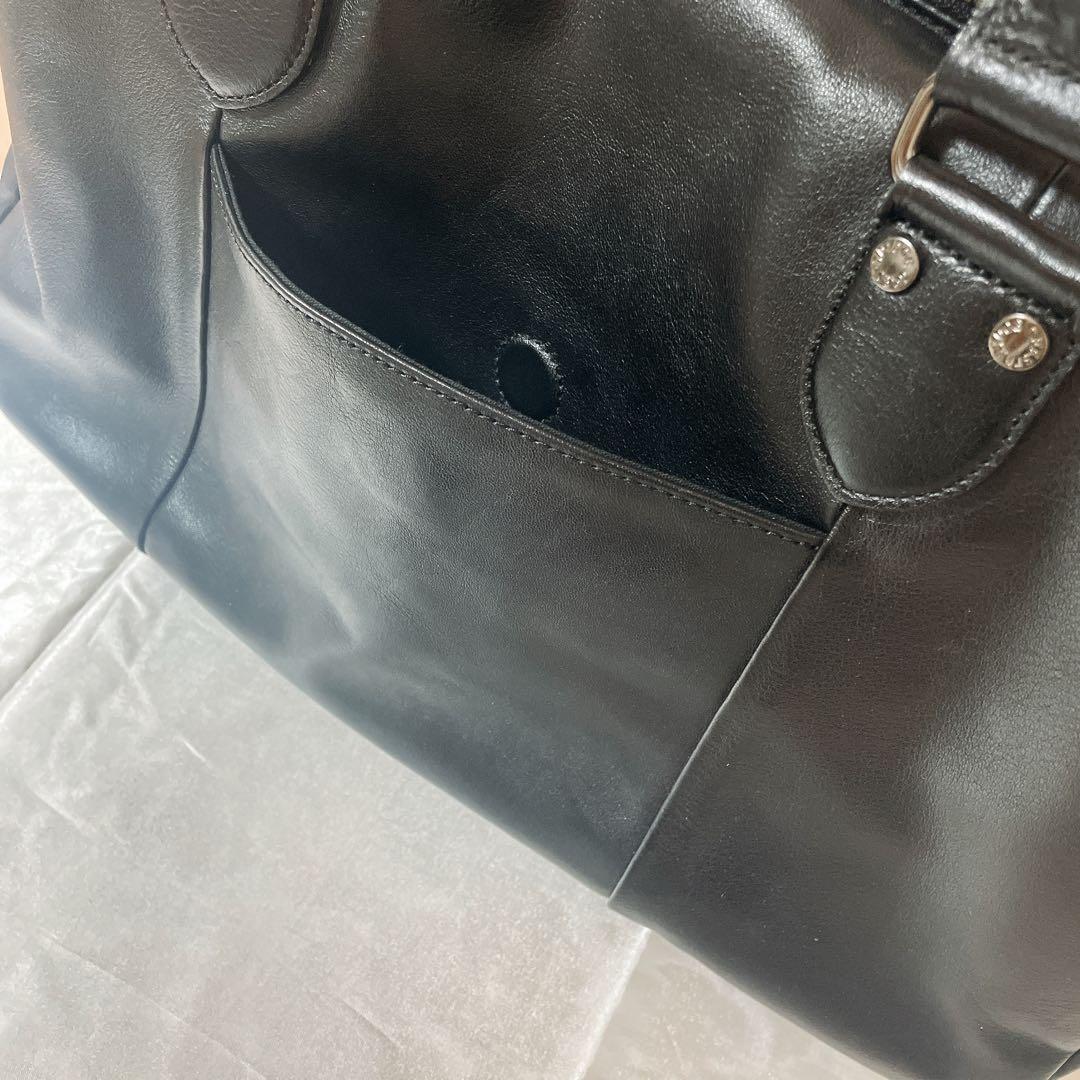 極美品✨BURBERRY バーバリーブラックレーベル　ボストンバック　レザー