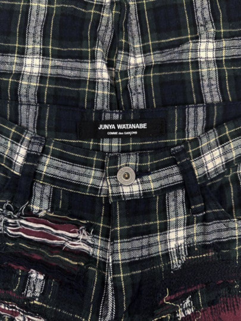 パンツ junya watanabe plaid damage pants 00s
