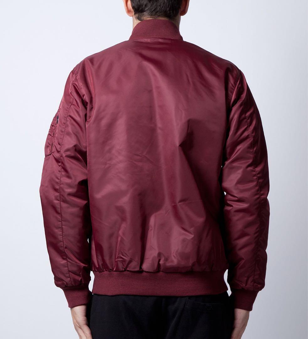 Stüssy MA-1ジャケット バーガンディ