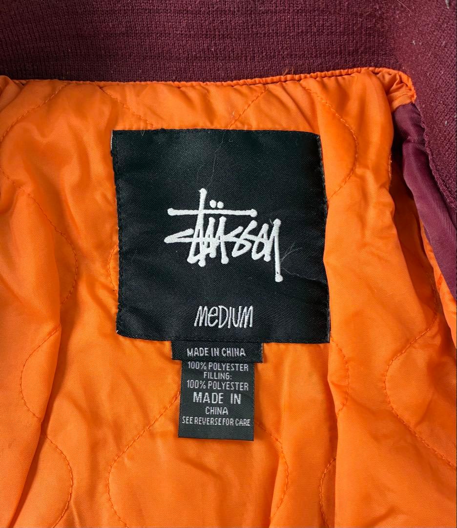 Stüssy MA-1ジャケット バーガンディ