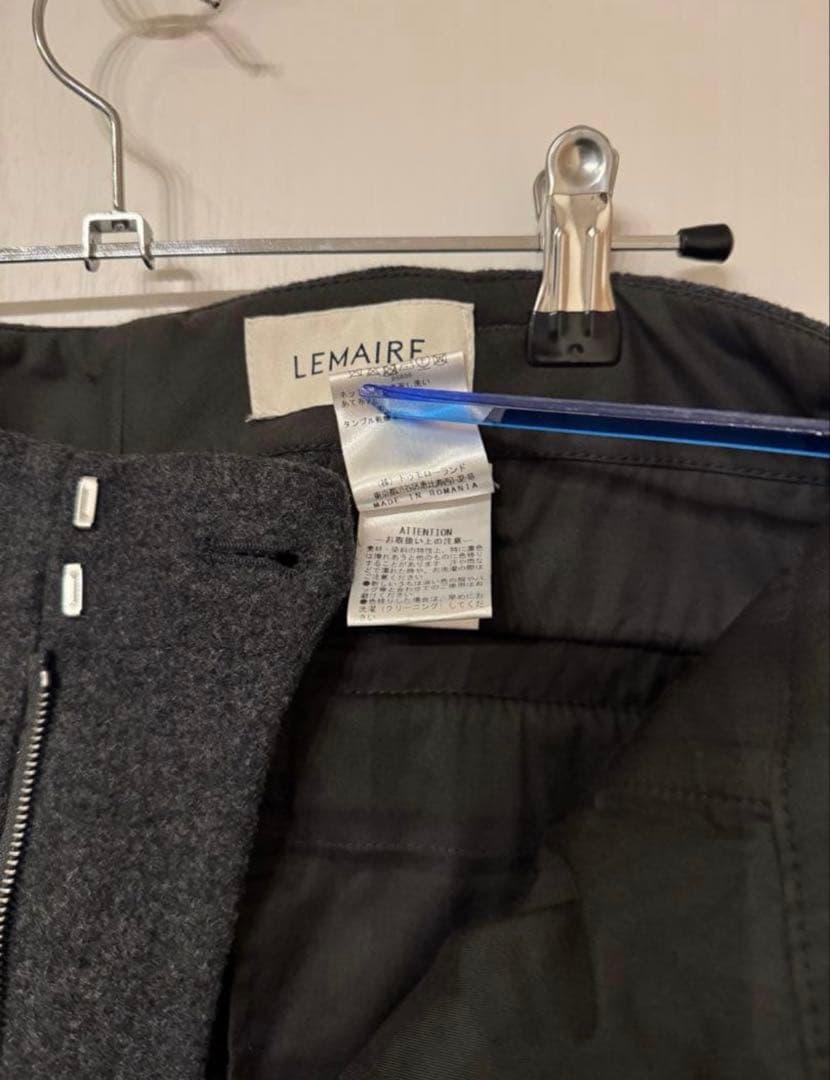 【美品】ルメール　LEMAIRE　ウール　スラックス　グレー