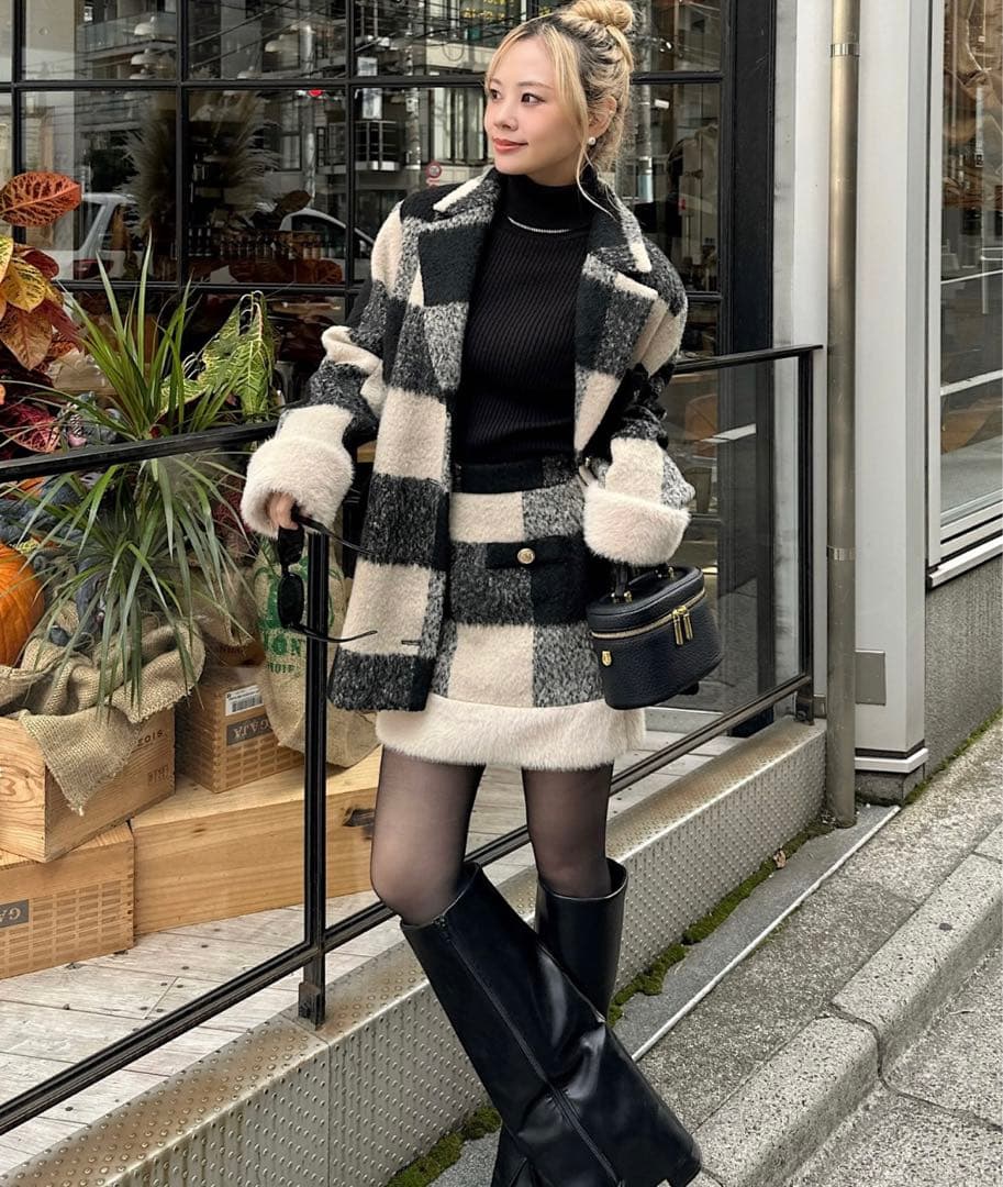 ロイヤルパーティー ファー付テーラージャケットコート