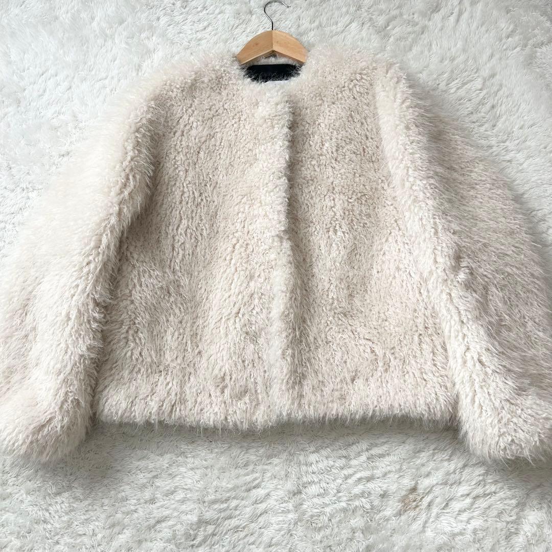 near.nippon ファー　ブルゾン　637-2425 ホワイト　白