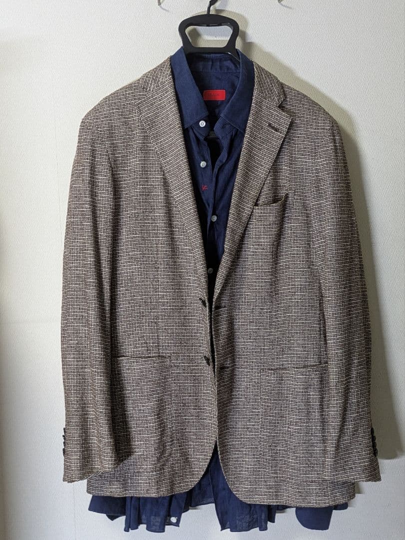 ★タリアトーレ モンテカルロ メンズテーラードジャケット 46 ブラウン