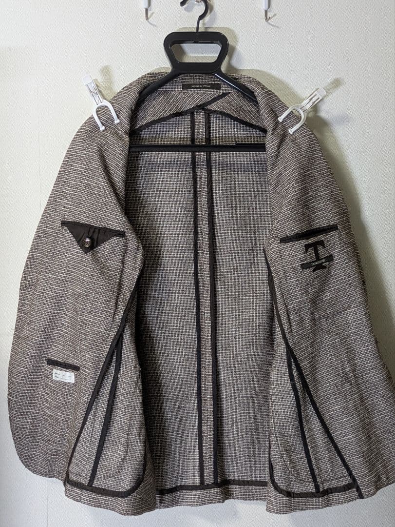 ★タリアトーレ モンテカルロ メンズテーラードジャケット 46 ブラウン