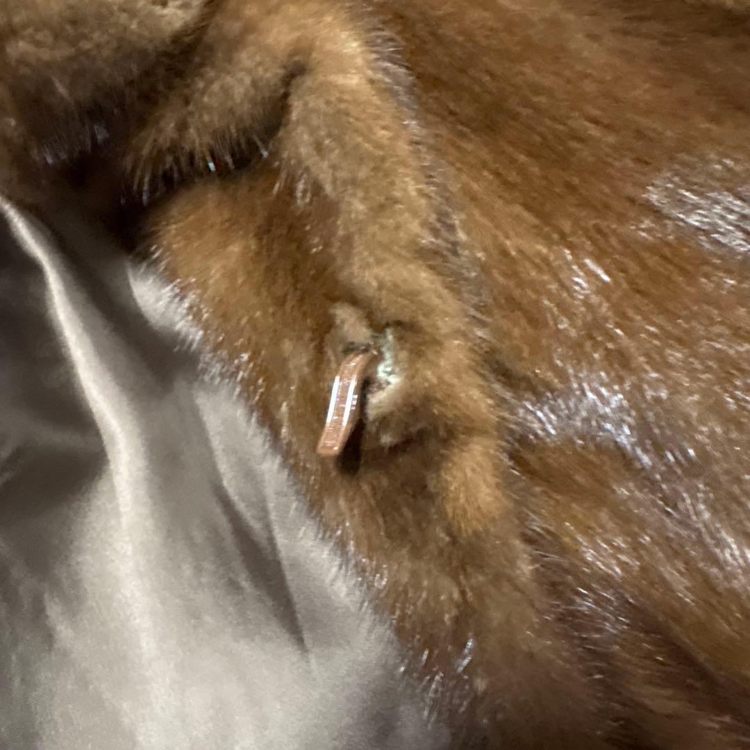 SAGA MINK ブラウン ミンクロングコート中古品