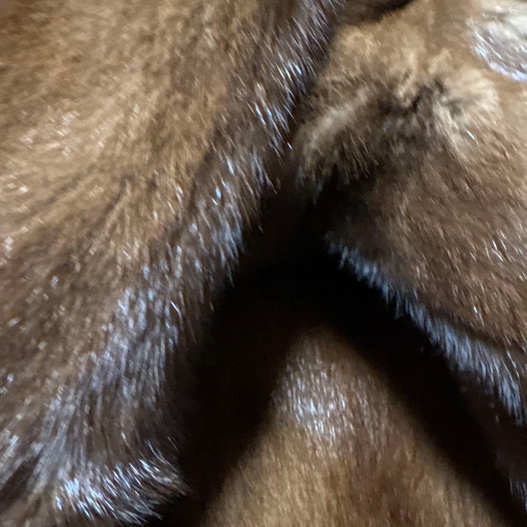 SAGA MINK ブラウン ミンクロングコート中古品