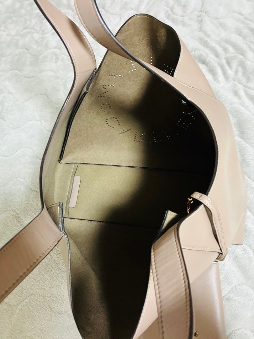 〈美品〉ステラ マッカートニー ロゴ トート バッグ　モス