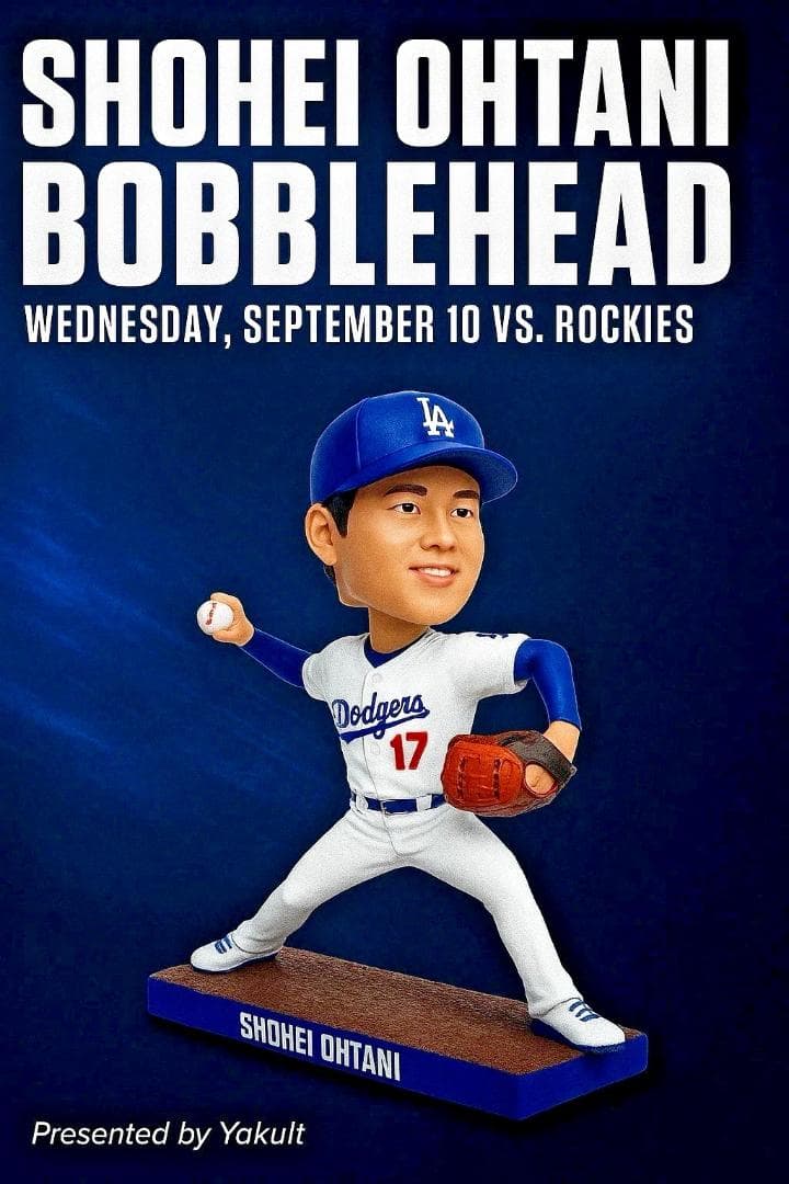 大谷翔平　　　ボブルヘッド　　　2025年9月10日配布