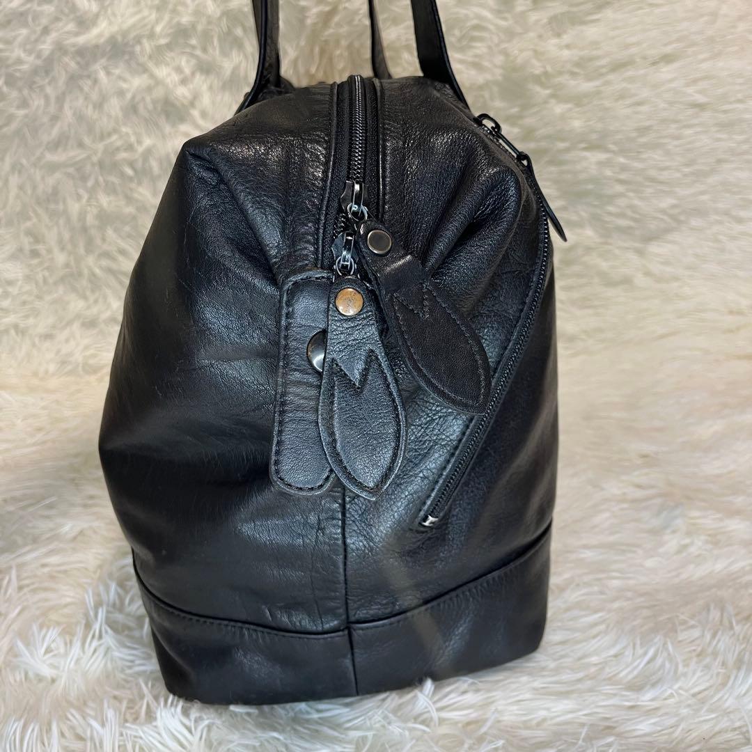 PORTER DONNEZ ボストンバッグ オールレザー 本革 大容量 ブラック