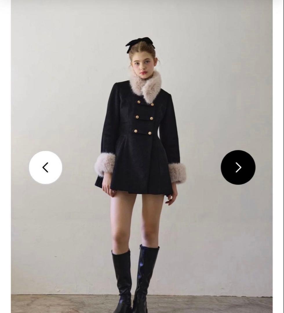 新品Treat Ürself アウター Muse fur flare coat