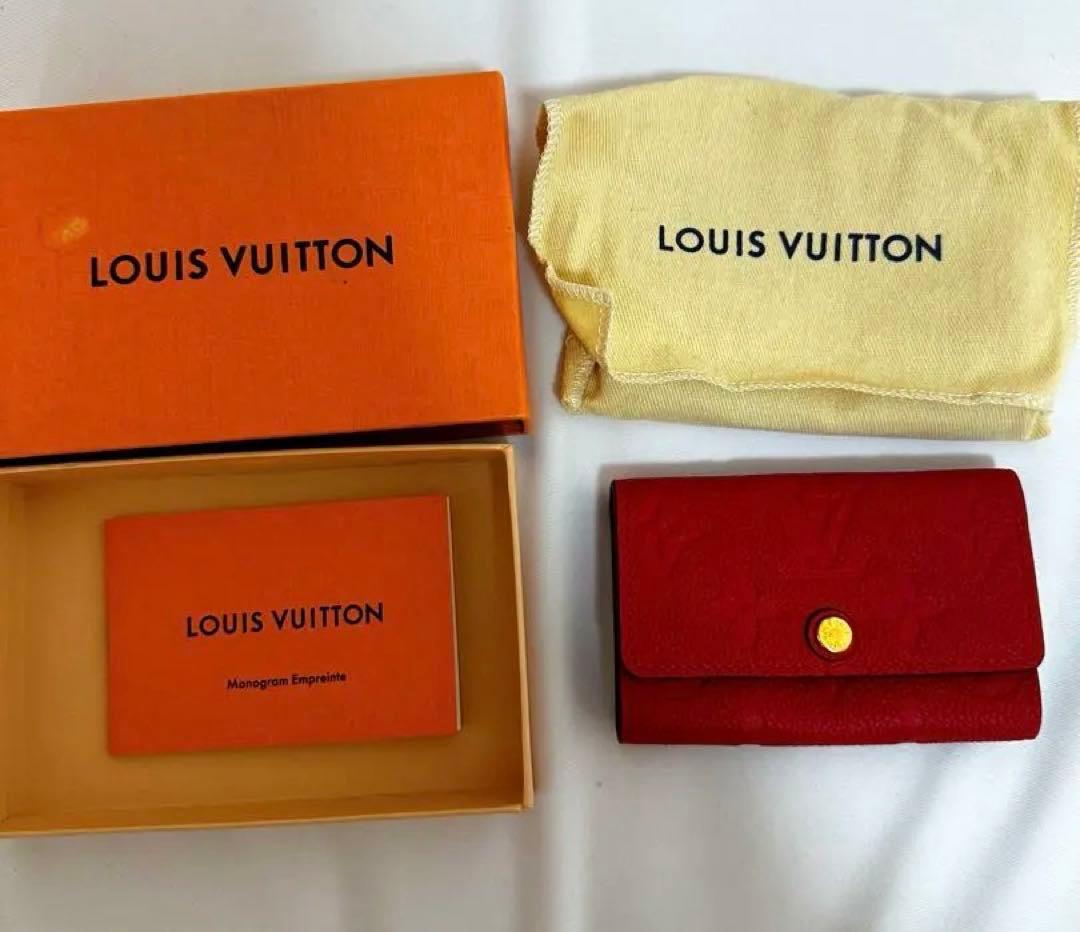 ルイヴィトン　LOUIS VUITTON 赤　キーケース　６連　箱付き　レッド