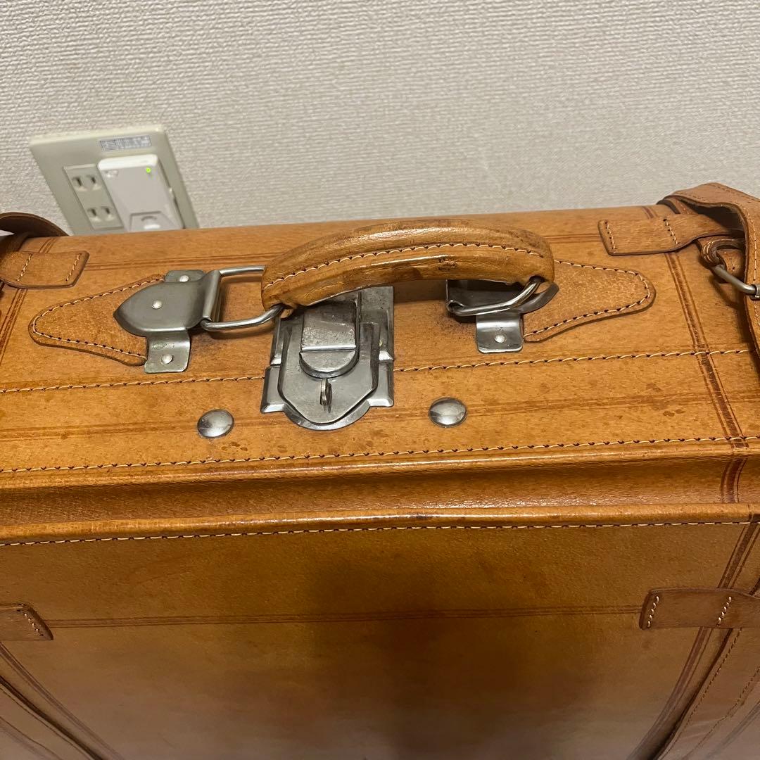 本革　トラベルバッグ　アンティークトランク leather craft