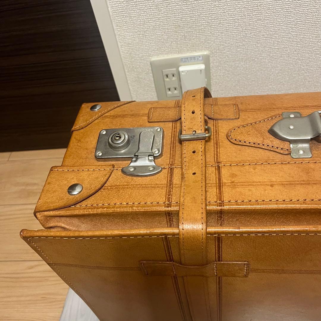 本革　トラベルバッグ　アンティークトランク leather craft