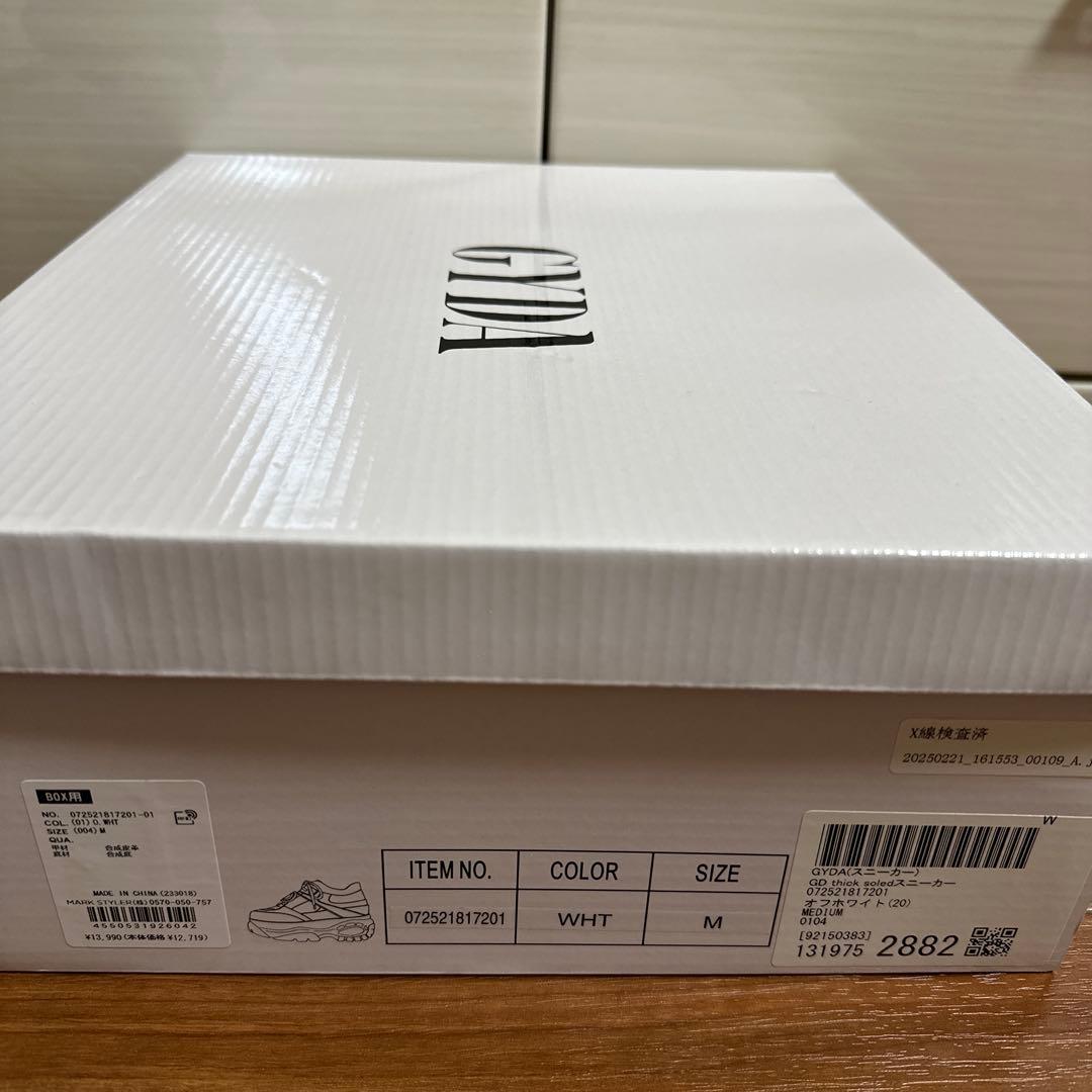 新品未使用★GYDA★GD thick soledスニーカー★ダッドソール★白M