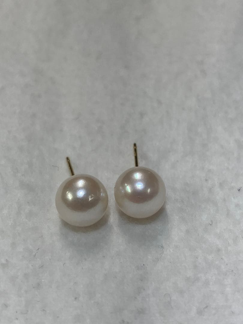 伊勢志摩英虞湾産あこや真珠　8.5mm パールピアス