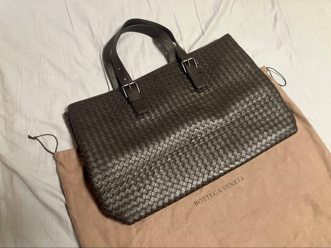 BOTTEGA VENETA レザー トートバッグ ダークブラウン　未使用品