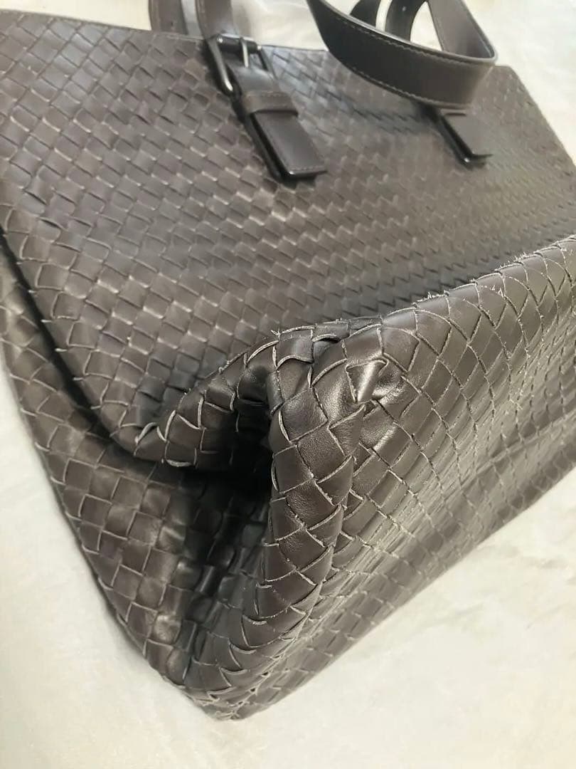 BOTTEGA VENETA レザー トートバッグ ダークブラウン　未使用品