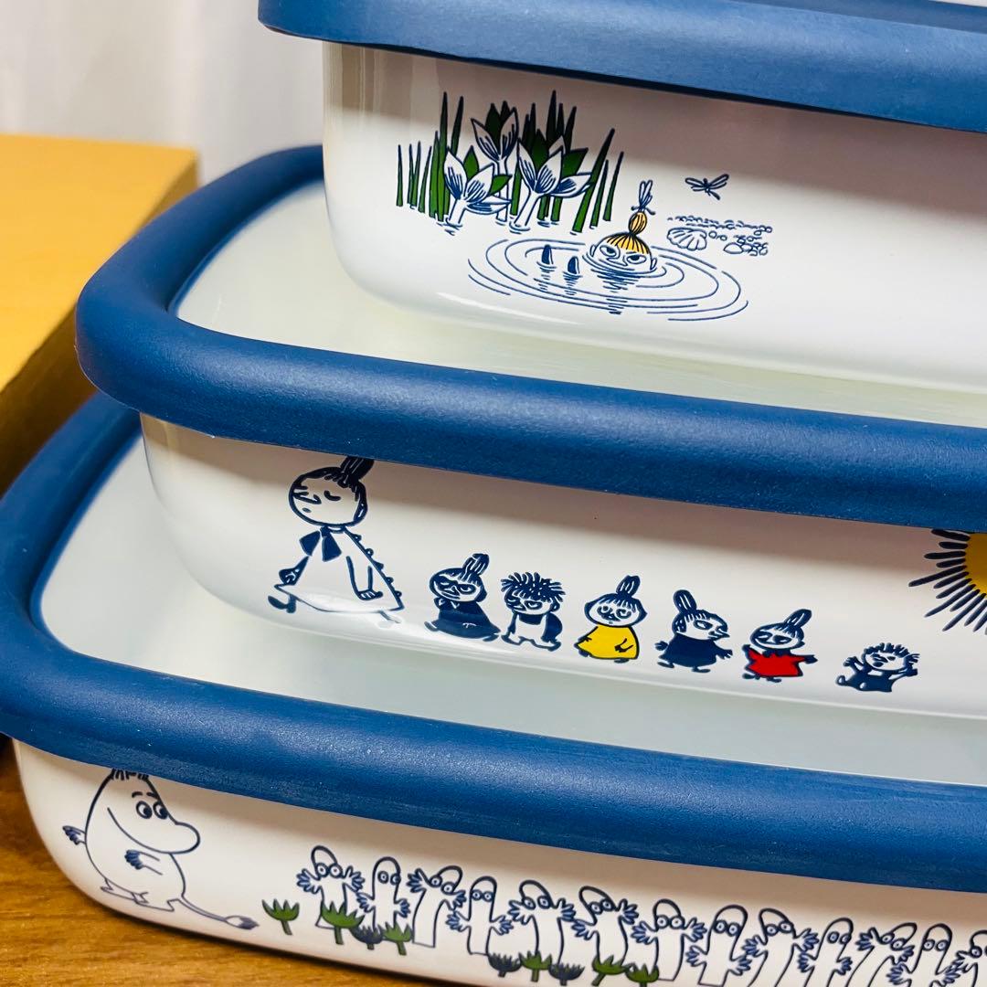 未使用　廃盤品　ムーミン×富士ホーロー 保存容器3点セット