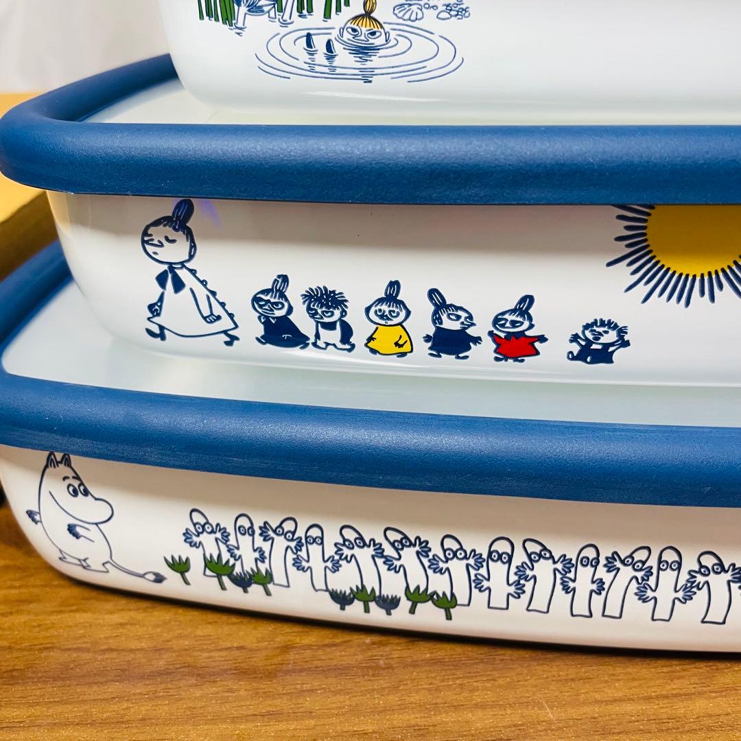 未使用　廃盤品　ムーミン×富士ホーロー 保存容器3点セット