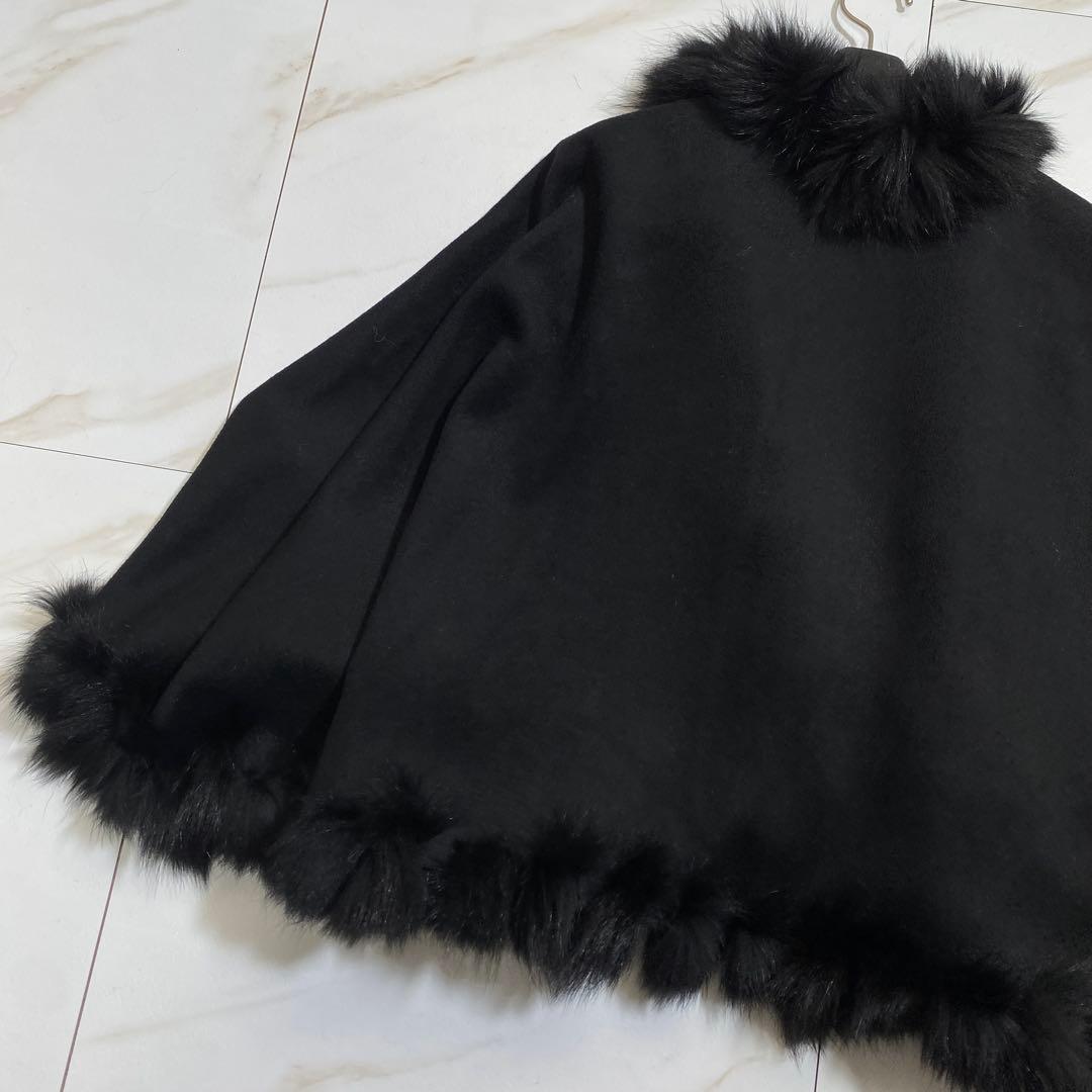 新品タグ付♡NOAGE カシミヤ ブルーフォックスファー ポンチョ 入手困難