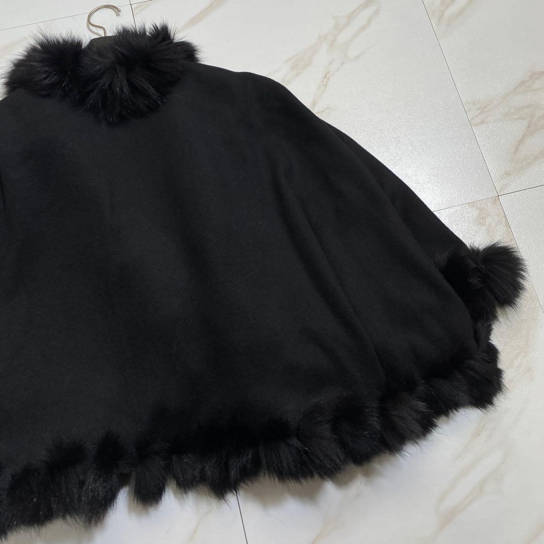 新品タグ付♡NOAGE カシミヤ ブルーフォックスファー ポンチョ 入手困難