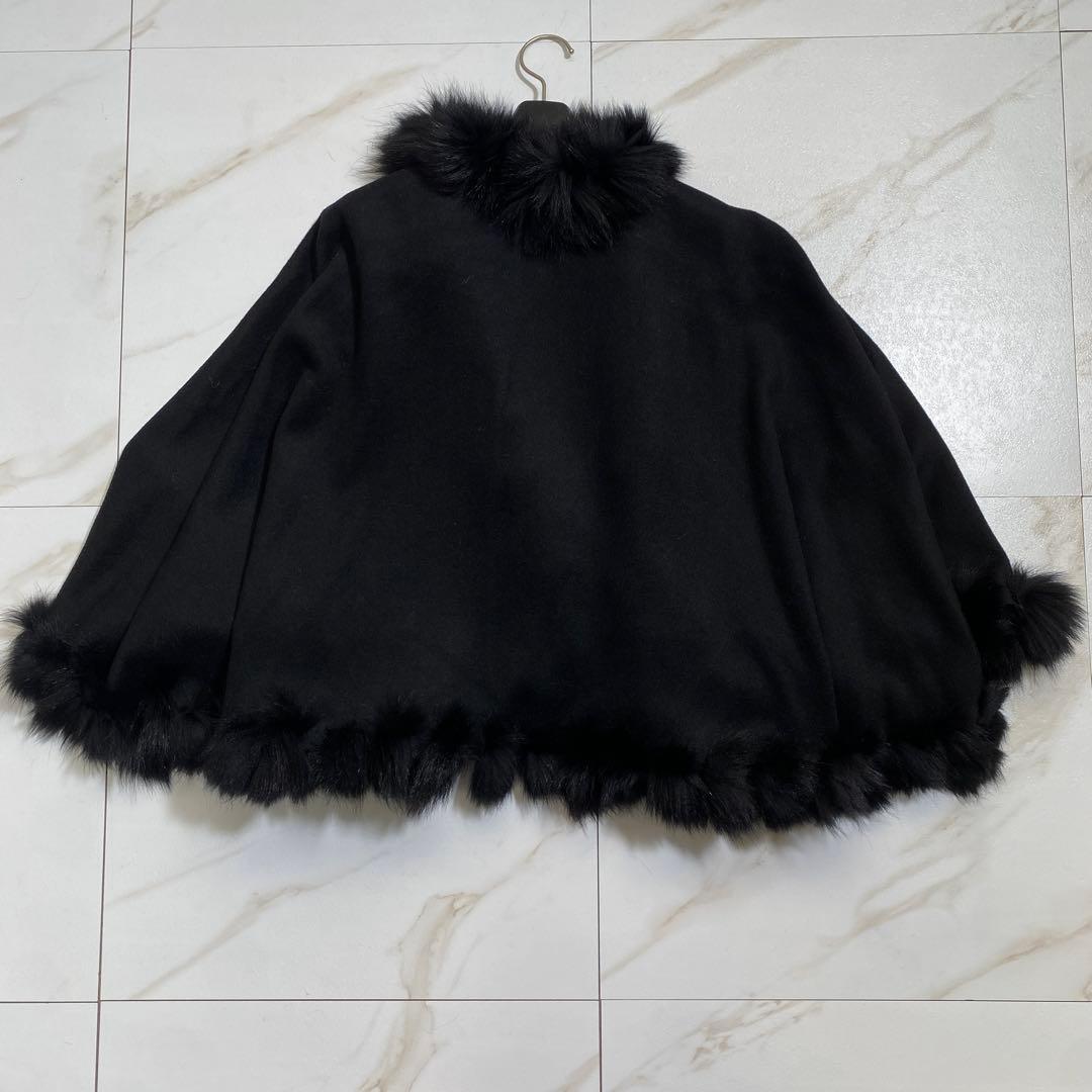 新品タグ付♡NOAGE カシミヤ ブルーフォックスファー ポンチョ 入手困難
