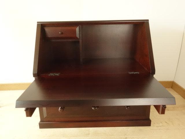 松本民芸家具　座ビューロー　ライティング　取手　座机　 再塗装済　ＵＳＥＤ