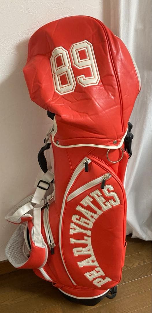 パーリーゲイツ　キャディバッグ　ゴルフ　pearly gates オレンジ　朱色