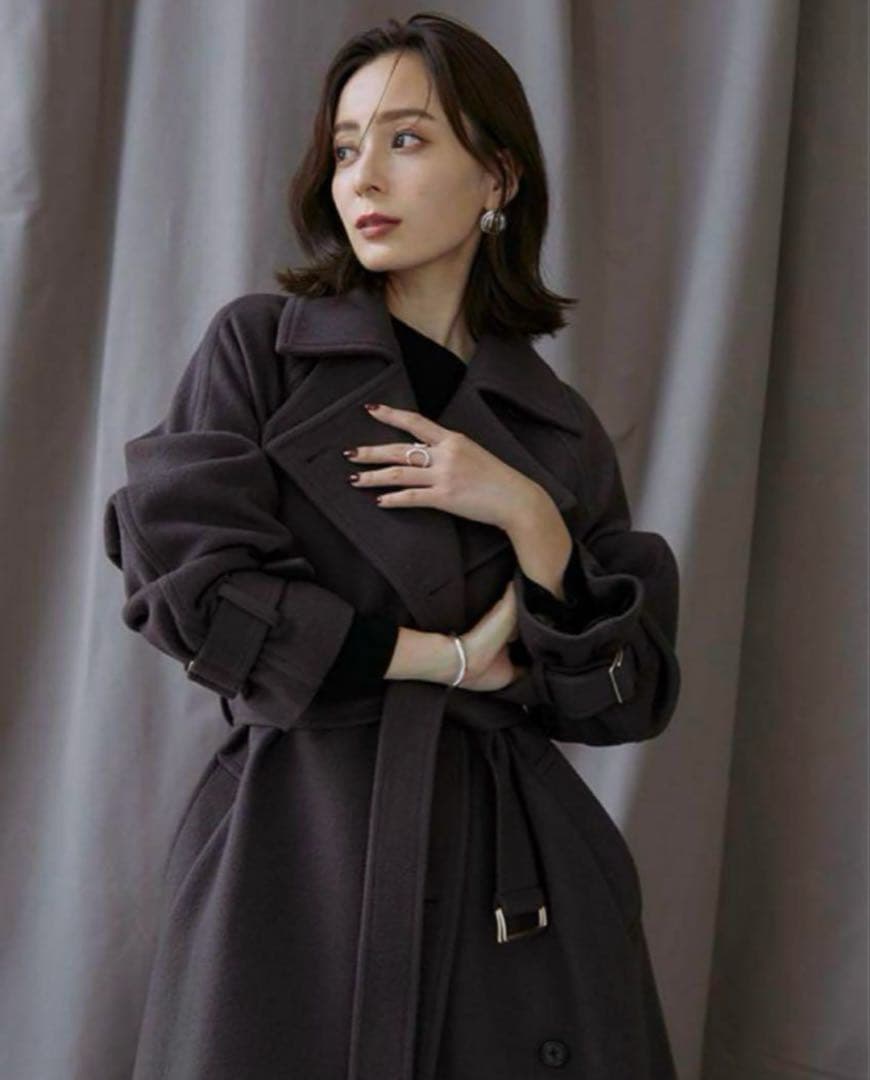 2023 anuans アニュアンス ウールトレンチコート