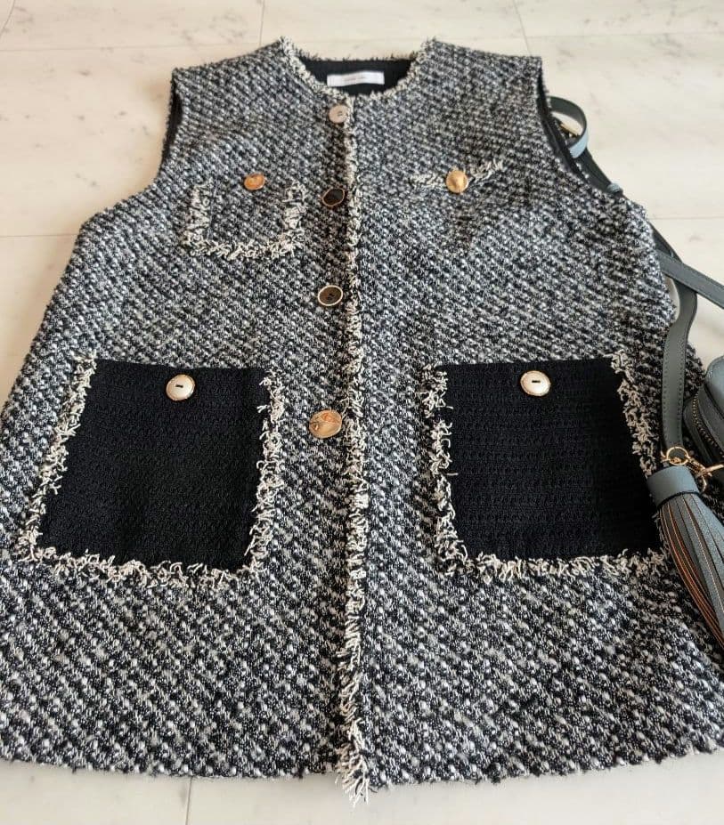 ✨美品✨　エイミーロウ ツィード MIXボタンベストジレ