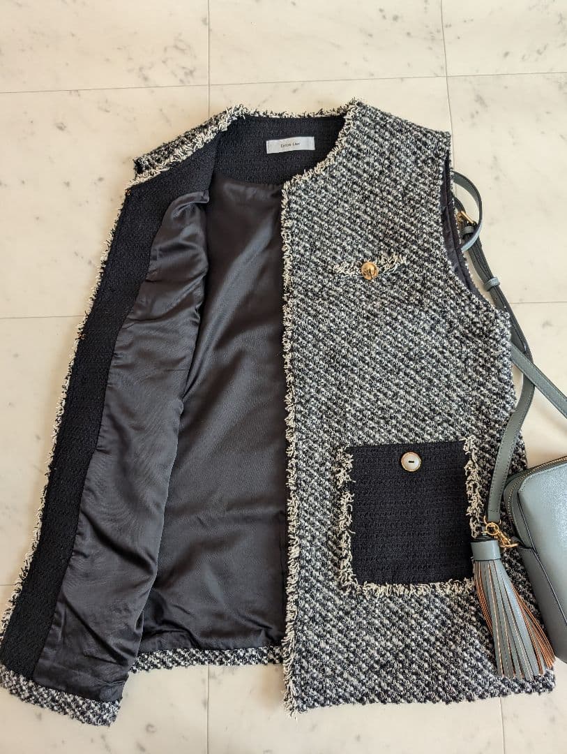 ✨美品✨　エイミーロウ ツィード MIXボタンベストジレ