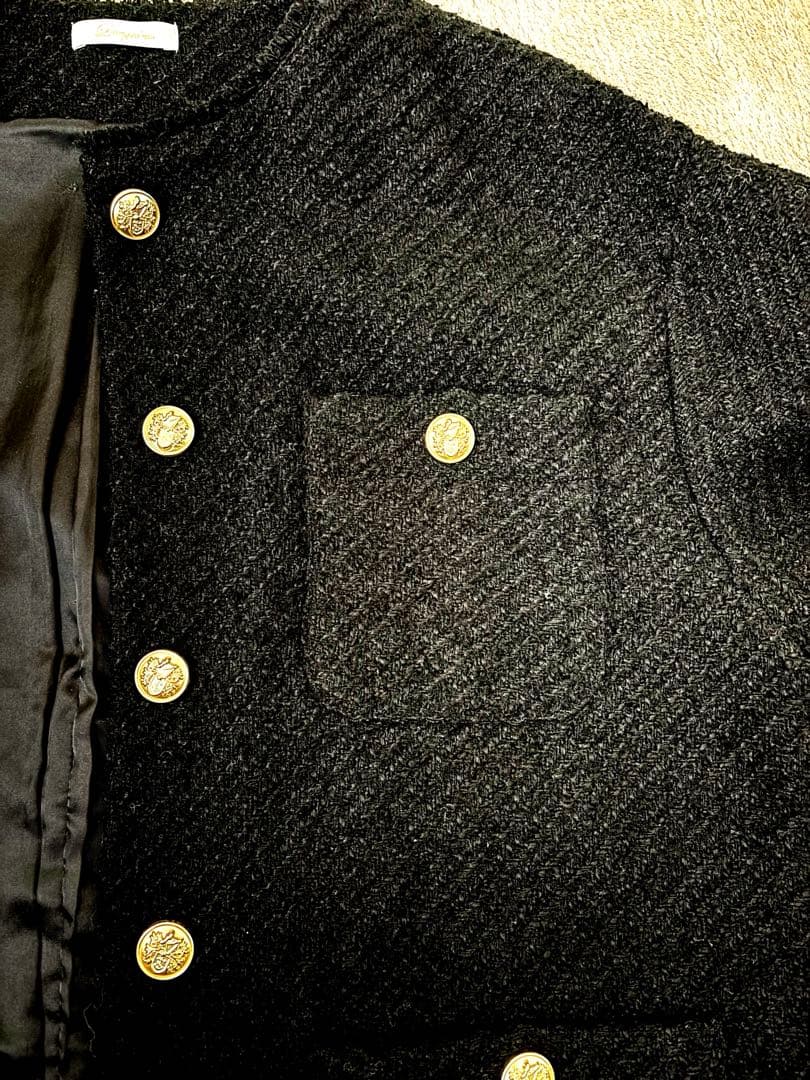 RLoungedress ラウンジドレス　金ボタン　ツイードジャケット