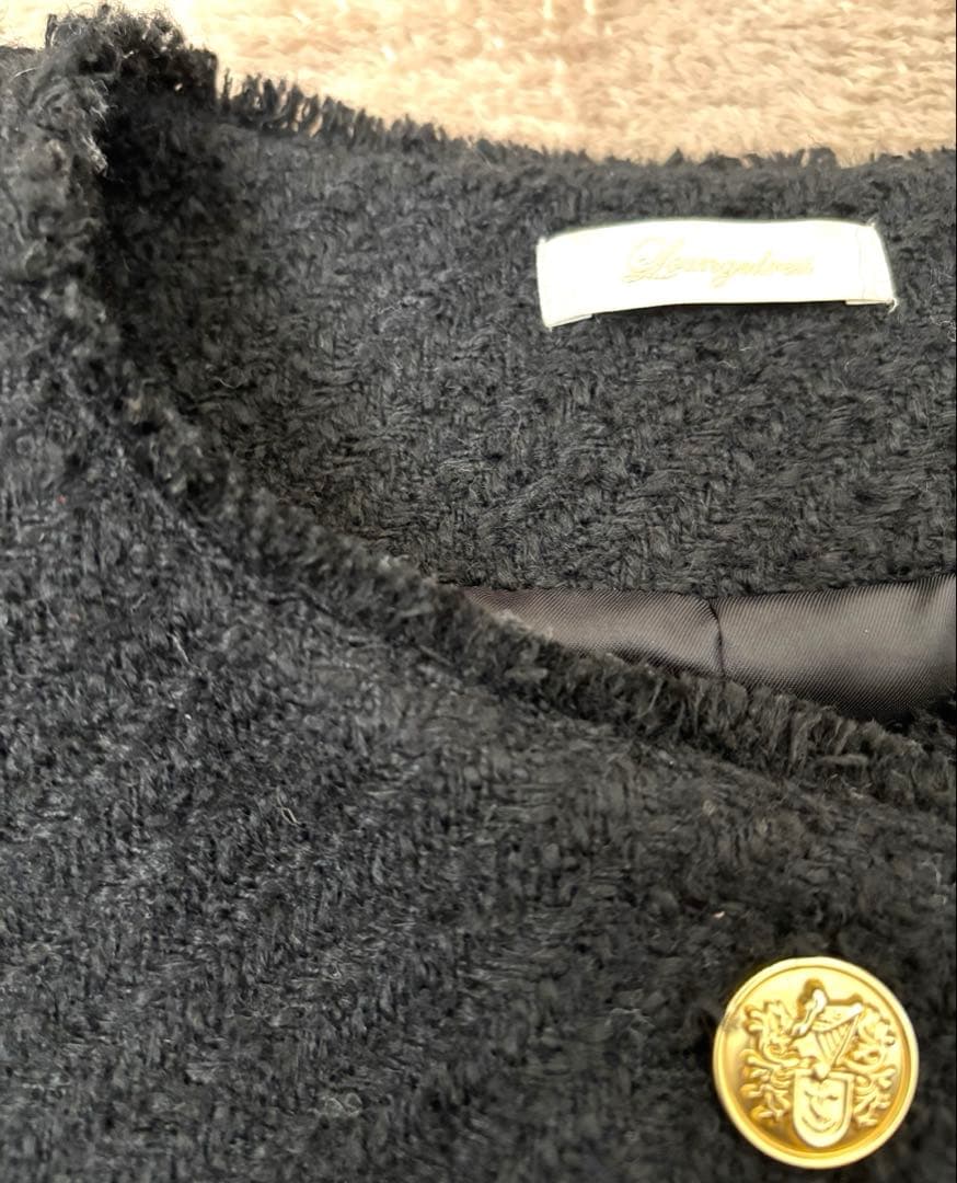RLoungedress ラウンジドレス　金ボタン　ツイードジャケット
