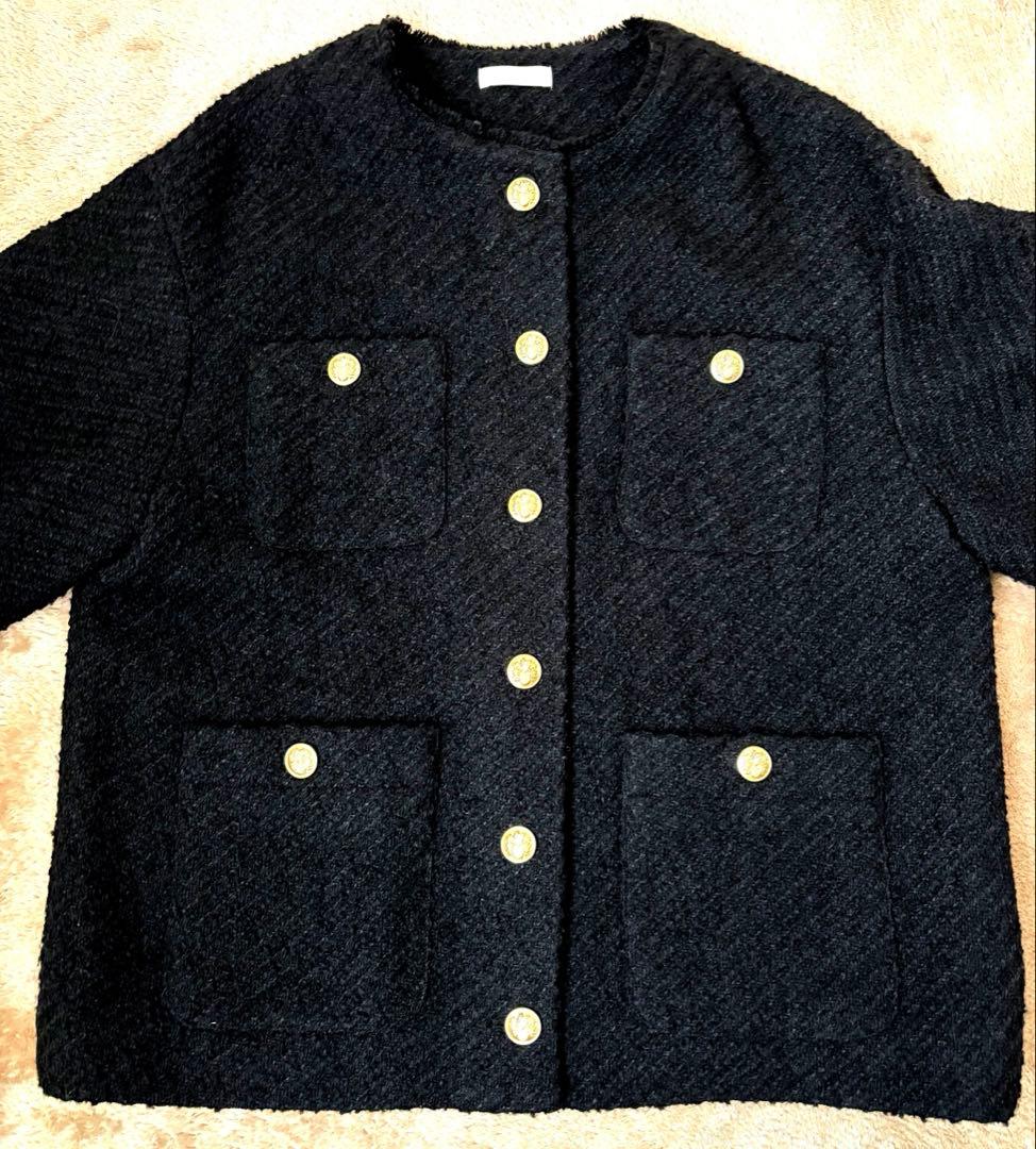RLoungedress ラウンジドレス　金ボタン　ツイードジャケット