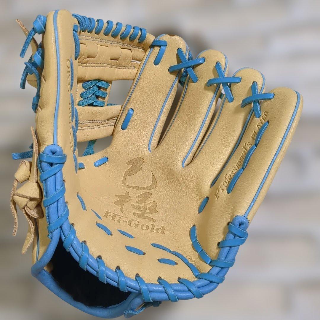 【未使用】ハイゴールド　軟式　オールラウンド用 キャメル×サックス　限定品