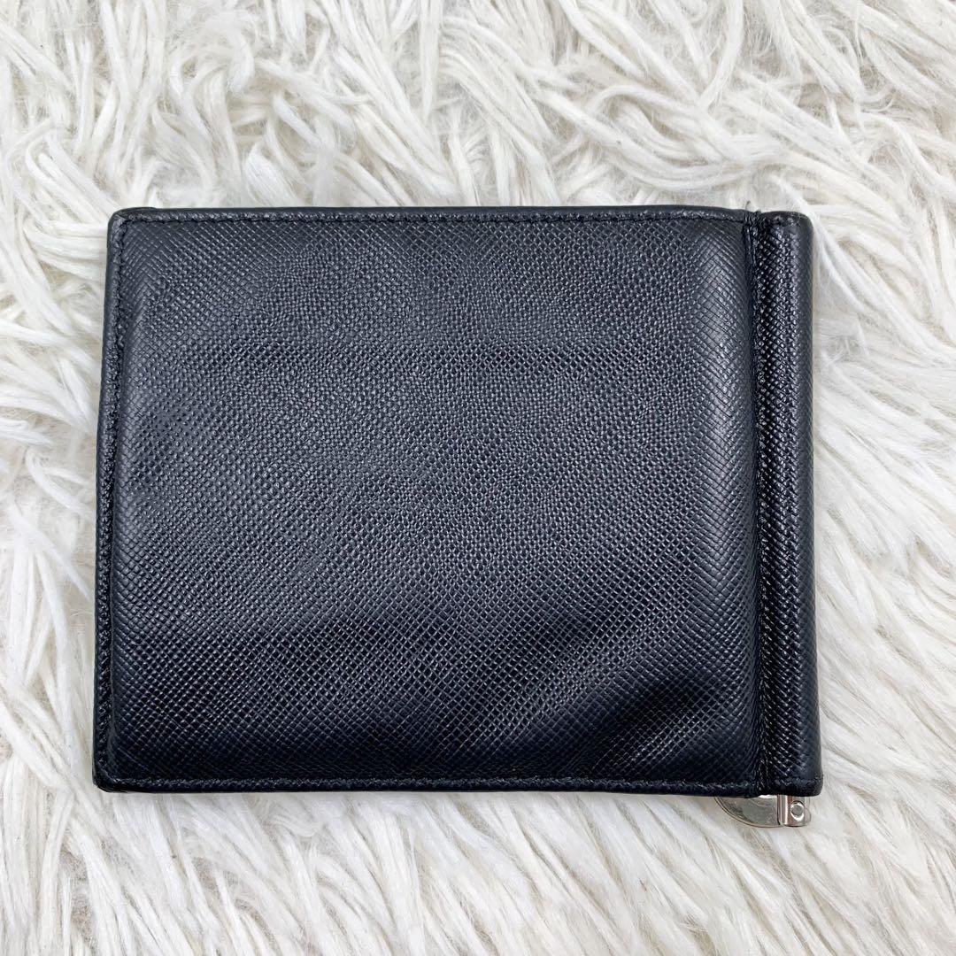 【✨付属品完備✨】 プラダ メタルロゴ マネークリップ ブラック