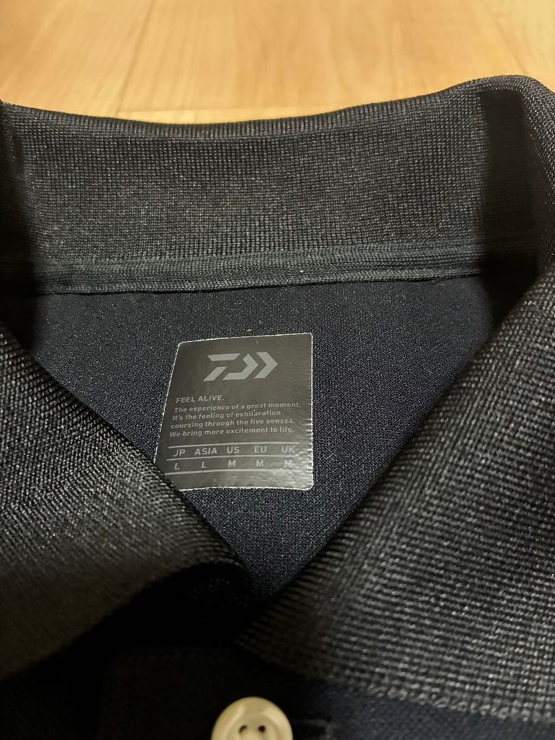 ダイワピア 39 フォロー割有！　TECH POLO SHIRTS Lサイズ　黒