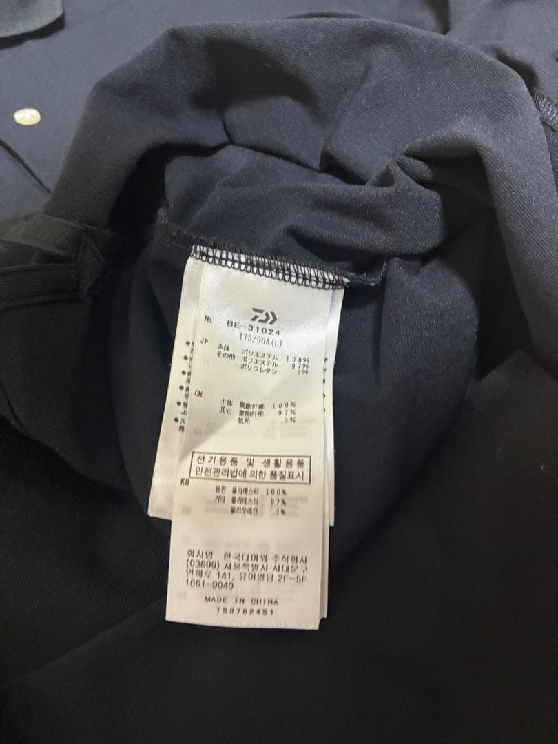 ダイワピア 39 フォロー割有！　TECH POLO SHIRTS Lサイズ　黒