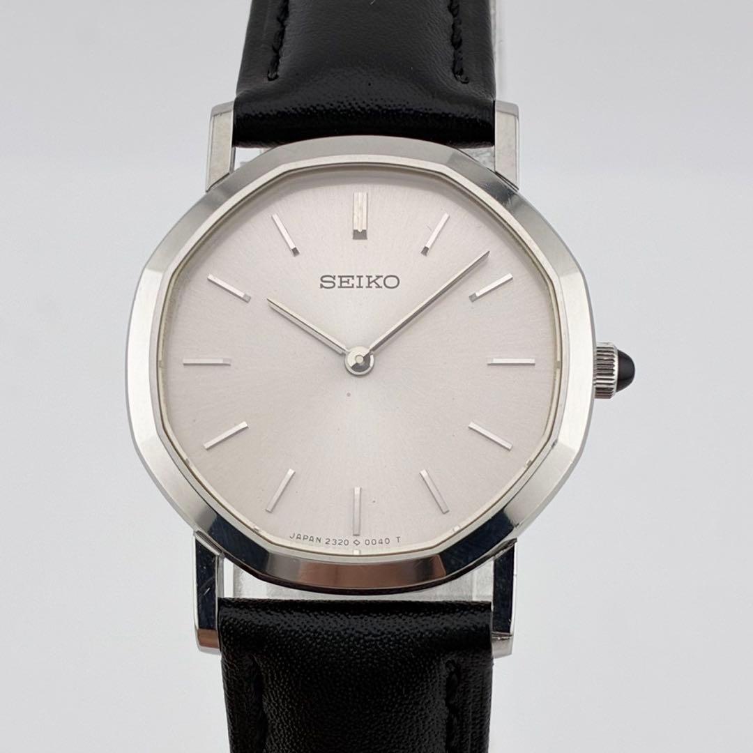 【希少/電池交換済】SEIKO　アシエ　腕時計　新品ベルト　オクタゴン　クォーツ