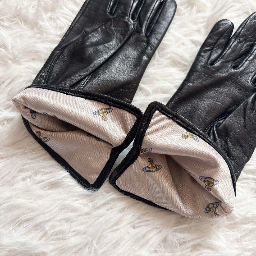 【未使用級】 Vivienne Westwood オーブ 手ぶくろ レザー 革