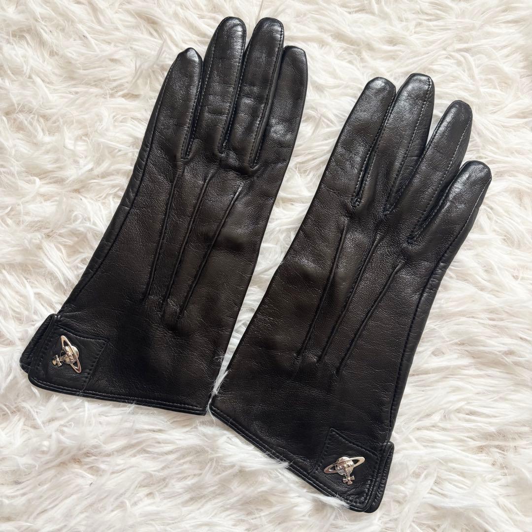 【未使用級】 Vivienne Westwood オーブ 手ぶくろ レザー 革