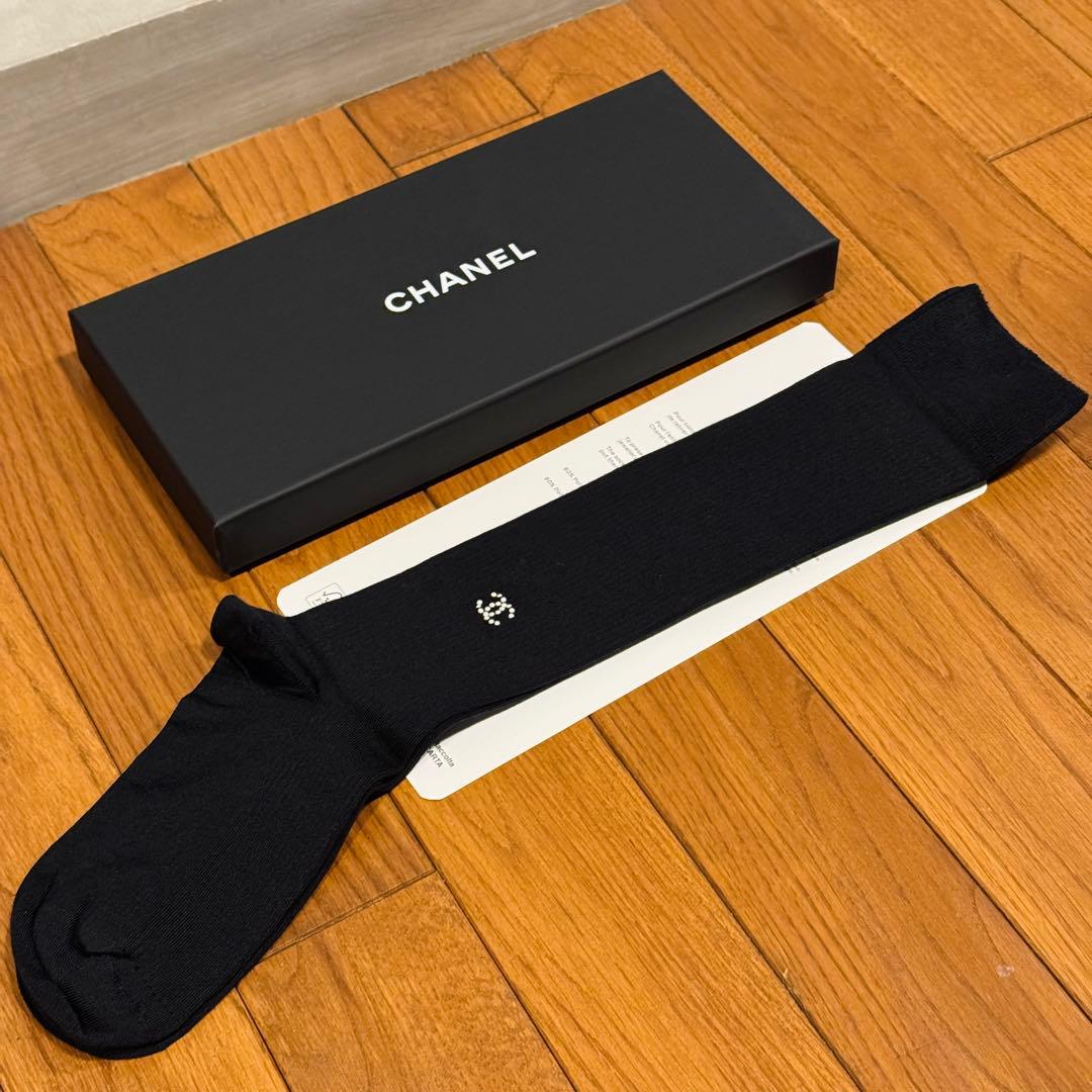 新品 CHANEL タイツ ハイソックス ココマーク フリーサイズ レシートあり