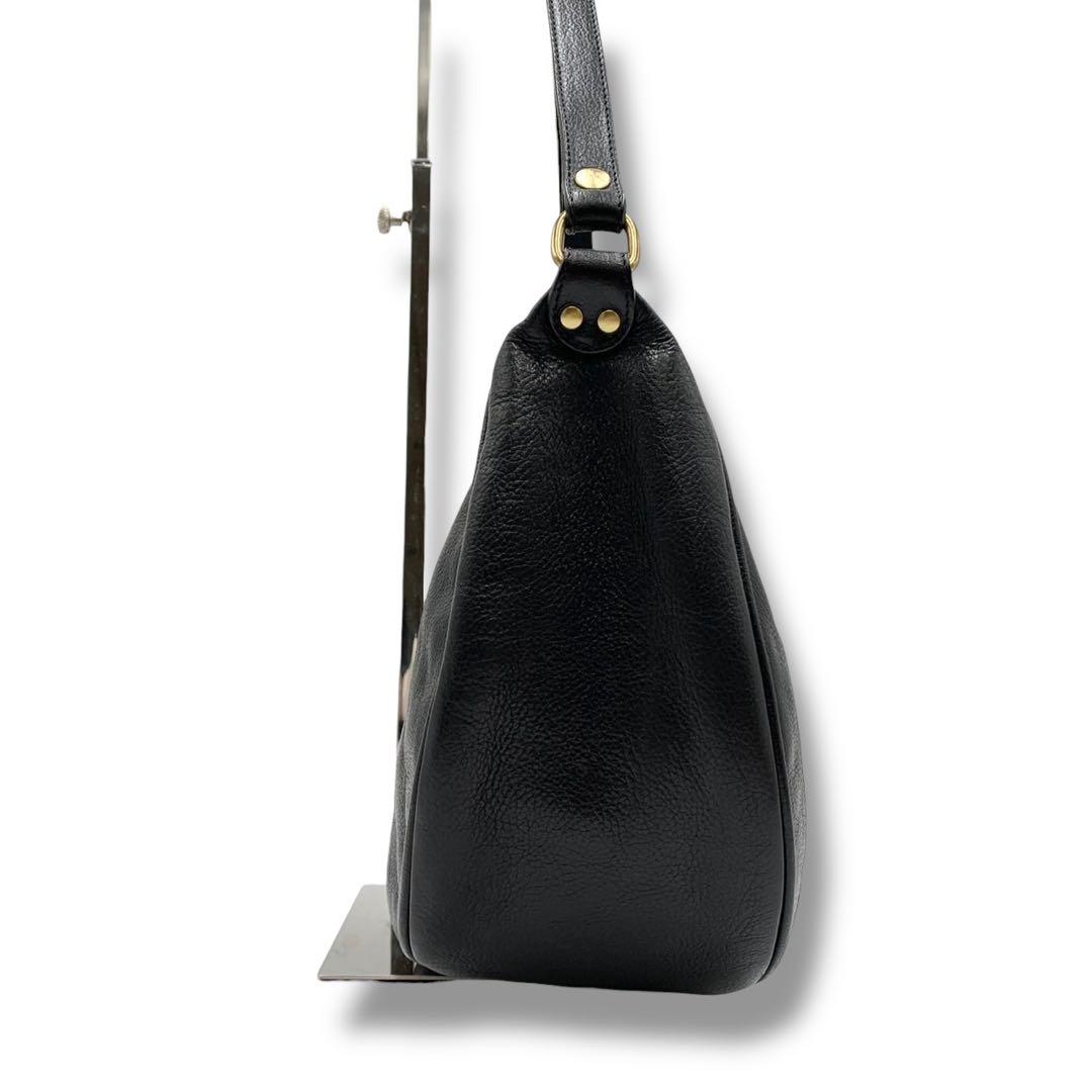 美品✨イルビゾンテ ショルダーバッグ ハーフムーン レザー 黒 保存袋付