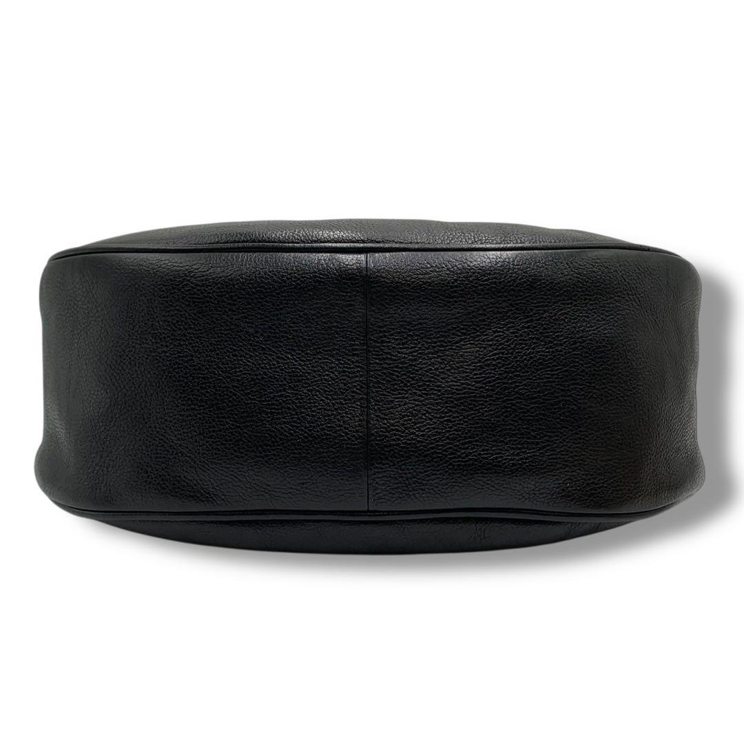 美品✨イルビゾンテ ショルダーバッグ ハーフムーン レザー 黒 保存袋付