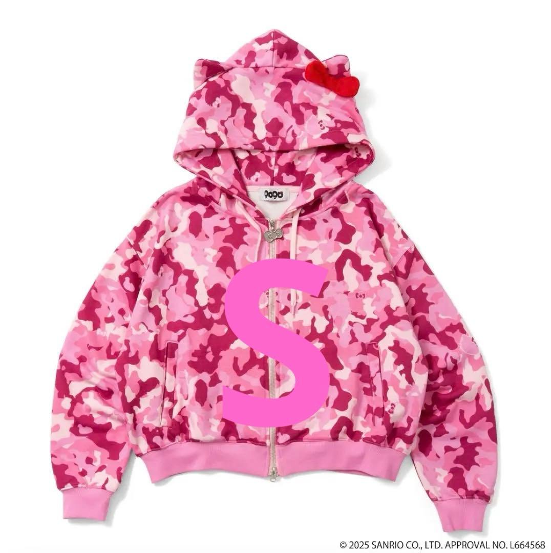9090 girl ×HELLO KITTY Eared Zip Hoodie