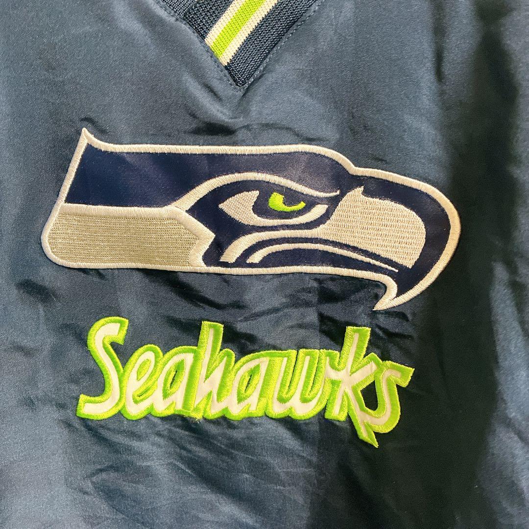NFL Seahawks 刺繍　シアトル・シーホークス ゲームシャツ　ジャケット
