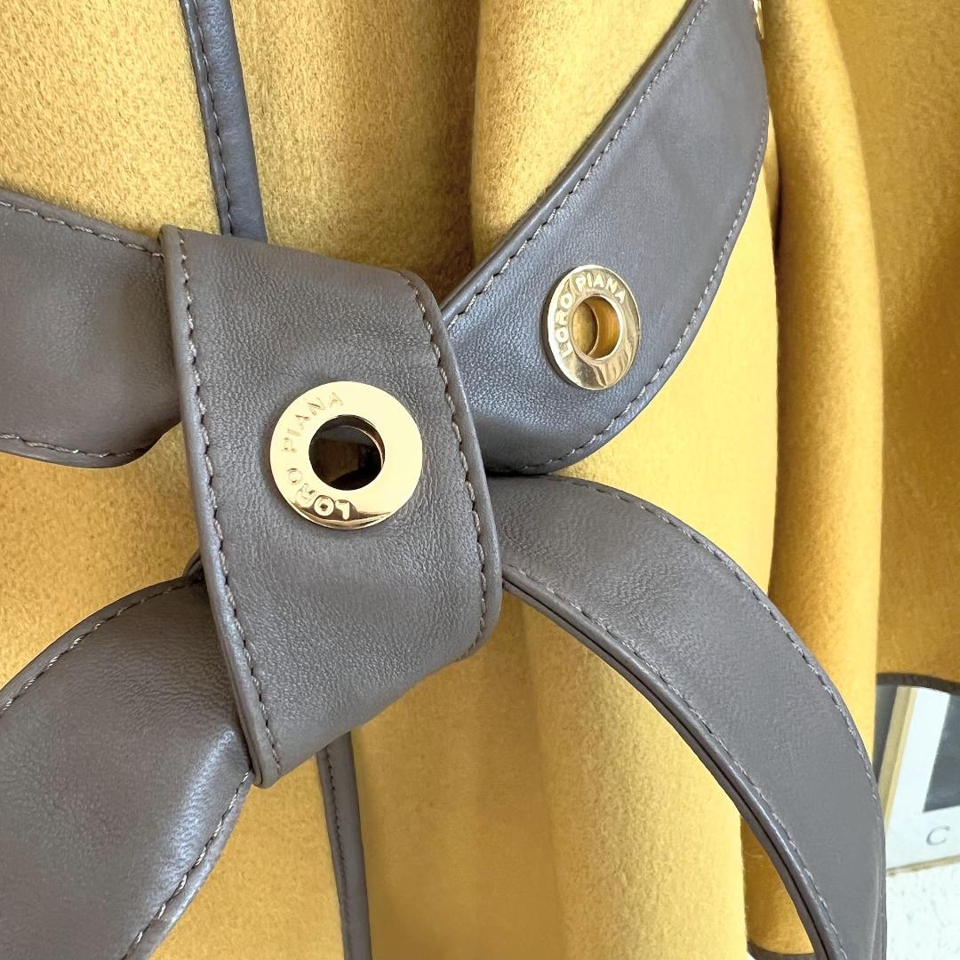 v*e様 ★LOROPIANA★美品★カシミヤ100★羊革ベルト★ケープ★コート