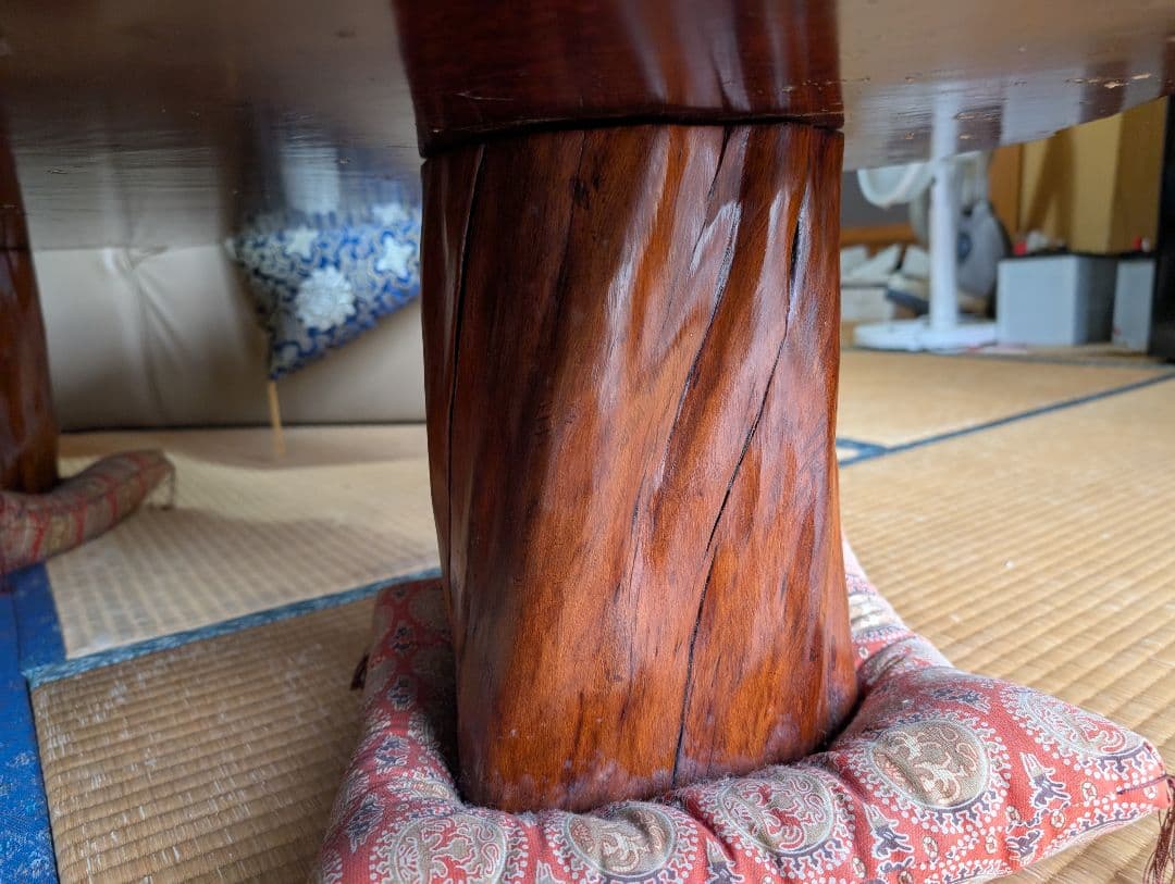 天然木製 光沢座卓